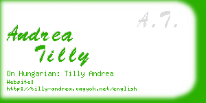 andrea tilly business card